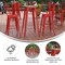 Flash Furniture 23.75 RD Bar Top Table Brown Poly Top/Red Frame JJ-T14623H-60-BRRD-GG - alternate 3